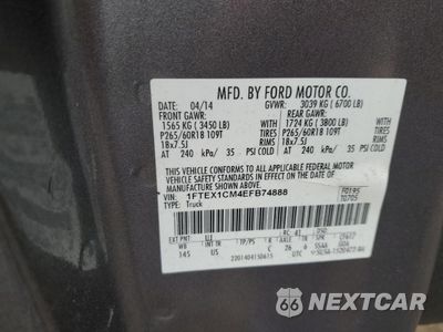 Zdjęcie 12 z 14 samochodu: 2014 FORD F150 SUPER CAB VIN:1FTEX1CM4EFB74888 - miniatura