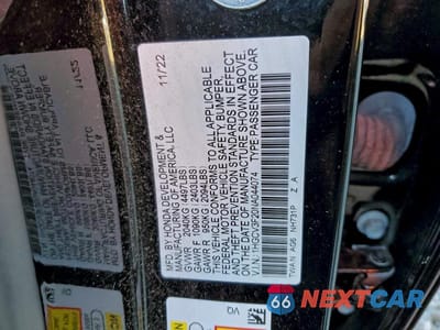 Zdjęcie 12 z 12 samochodu: 2022 HONDA ACCORD HYBRID SPORT VIN:1HGCV3F20NA044074 - miniatura