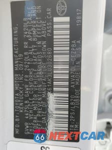 Zdjęcie 12 z 12 samochodu: 2020 TOYOTA CAMRY XSE VIN:4T1K61AK3LU302680 - miniatura