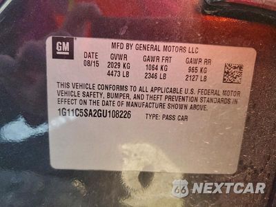 Zdjęcie 12 z 12 samochodu: 2016 CHEVROLET MALIBU LIMITED LT VIN:1G11C5SA2GU108226 - miniatura