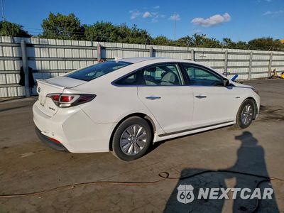 Trzecie zdjęcie samochodu z tyłu: 2017 HYUNDAI SONATA HYBRID VIN:KMHE24L36HA063179 - miniatura