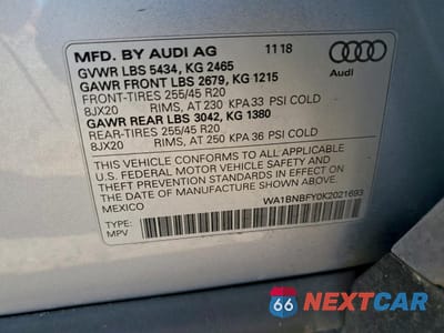 Zdjęcie 14 z 17 samochodu: 2019 AUDI Q5 PREMIUM PLUS VIN:WA1BNBFY0K2021693 - miniatura