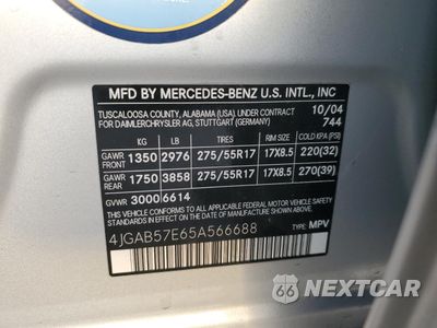 Zdjęcie 13 z 15 samochodu: 2005 MERCEDES-BENZ ML 350 VIN:4JGAB57E65A566688 - miniatura