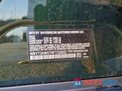 Zdjęcie 12 z 12 samochodu: 2024 BMW I4 EDRIVE 40 VIN:WBY73AW07RFT33632 - miniatura