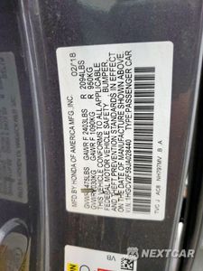 Zdjęcie 12 z 12 samochodu: 2018 HONDA ACCORD EXL VIN:1HGCV2F59JA028440 - miniatura