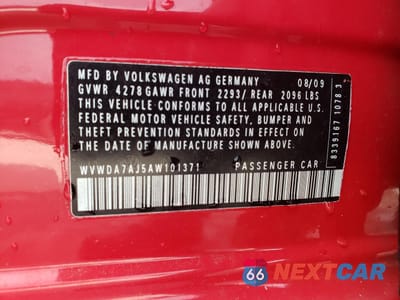 Zdjęcie 13 z 13 samochodu: 2010 VOLKSWAGEN GOLF VIN:WVWDA7AJ5AW101371 - miniatura