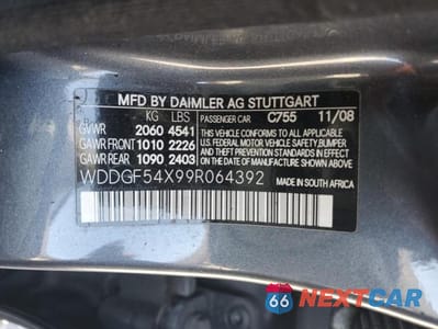 Zdjęcie 12 z 12 samochodu: 2009 MERCEDES-BENZ C 300 VIN:WDDGF54X99R064392 - miniatura