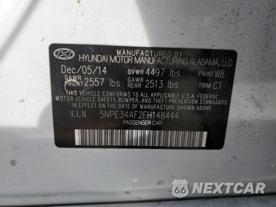 Zdjęcie 12 z 14 samochodu: 2015 HYUNDAI SONATA SPORT VIN:5NPE34AF2FH148444 - miniatura