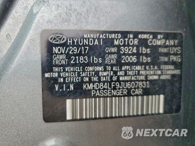 Zdjęcie 12 z 12 samochodu: 2018 HYUNDAI ELANTRA SEL VIN:KMHD84LF9JU607831 - miniatura