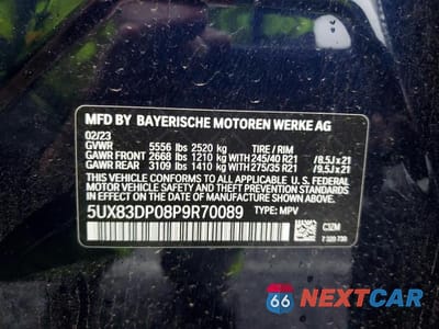 Zdjęcie 13 z 13 samochodu: 2023 BMW X3 M40I VIN:5UX83DP08P9R70089 - miniatura