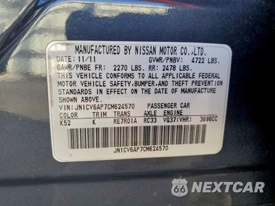 Zdjęcie 12 z 12 samochodu: 2012 INFINITI G37 BASE VIN:JN1CV6AP7CM624570 - miniatura