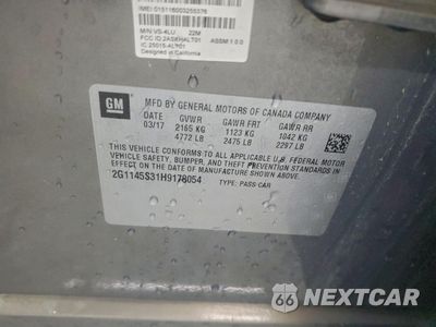 Zdjęcie 13 z 13 samochodu: 2017 CHEVROLET IMPALA PREMIER VIN:2G1145S31H9178054 - miniatura