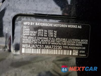 Zdjęcie 12 z 12 samochodu: 2018 BMW 530 XI VIN:WBAJA7C51JWA72230 - miniatura