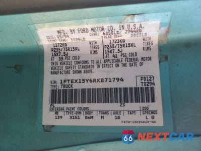 Zdjęcie 12 z 14 samochodu: 1994 FORD F150 VIN:1FTEX15Y6RKB71794 - miniatura