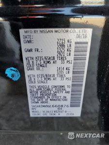 Zdjęcie 13 z 15 samochodu: 2016 NISSAN PATHFINDER S VIN:5N1AR2MN9GC660876 - miniatura