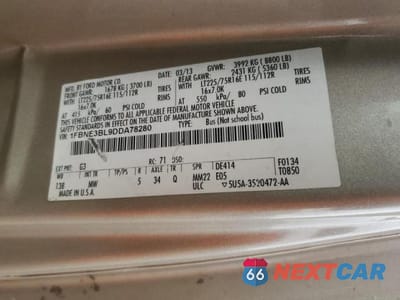 Zdjęcie 14 z 14 samochodu: 2013 FORD ECONOLINE E350 SUPER DUTY WAGON VIN:1FBNE3BL9DDA78280 - miniatura
