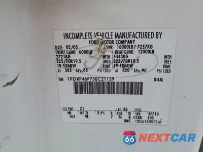 Zdjęcie 13 z 13 samochodu: 2005 FORD F450 SUPER DUTY VIN:1FDXF46P75EC21139 - miniatura