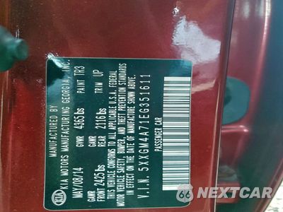 Zdjęcie 12 z 14 samochodu: 2014 KIA OPTIMA LX VIN:5XXGM4A71EG351611 - miniatura
