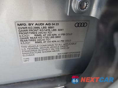 Zdjęcie 12 z 12 samochodu: 2023 AUDI Q7 PRESTIGE VIN:WA1VXBF72PD020846 - miniatura