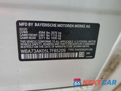 Zdjęcie 12 z 12 samochodu: 2020 BMW 228XI VIN:WBA73AK05L7F85209 - miniatura