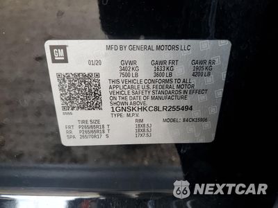Zdjęcie 14 z 14 samochodu: 2020 CHEVROLET SUBURBAN K1500 LT VIN:1GNSKHKC8LR255494 - miniatura