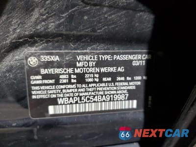 Zdjęcie 13 z 13 samochodu: 2011 BMW 335 XI VIN:WBAPL5C54BA919987 - miniatura