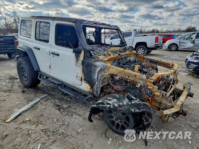 Czwarte zdjęcie samochodu z boku: 2023 JEEP WRANGLER SPORT VIN:1C4HJXDG8PW677644 - miniatura