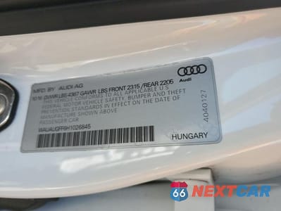 Zdjęcie 13 z 13 samochodu: 2017 AUDI A3 PREMIUM VIN:WAUAUGFF6H1026845 - miniatura