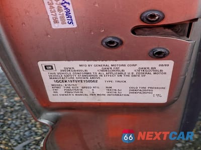 Zdjęcie 13 z 15 samochodu: 2000 CHEVROLET SILVERADO K1500 VIN:1GCEK19T9YE150562 - miniatura