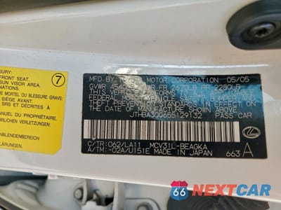 Zdjęcie 13 z 13 samochodu: 2005 LEXUS ES VIN:JTHBA30G655129132 - miniatura