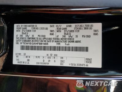 Zdjęcie 12 z 15 samochodu: 2017 FORD F150 SUPERCREW VIN:1FTEW1EGXHFB81455 - miniatura
