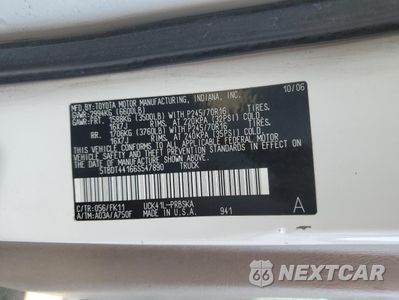 Zdjęcie 12 z 14 samochodu: 2006 TOYOTA TUNDRA DOUBLE CAB SR5 VIN:5TBDT44166S547890 - miniatura