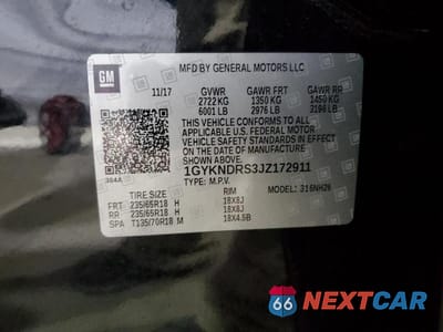 Zdjęcie 13 z 13 samochodu: 2018 CADILLAC XT5 LUXURY VIN:1GYKNDRS3JZ172911 - miniatura