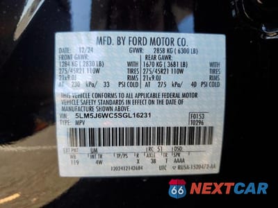 Zdjęcie 14 z 14 samochodu: 2025 LINCOLN AVIATOR VIN:5LM5J6WC5SGL16231 - miniatura