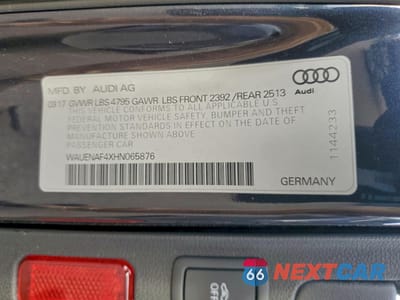 Zdjęcie 12 z 12 samochodu: 2017 AUDI A4 PREMIUM PLUS VIN:WAUENAF4XHN065876 - miniatura