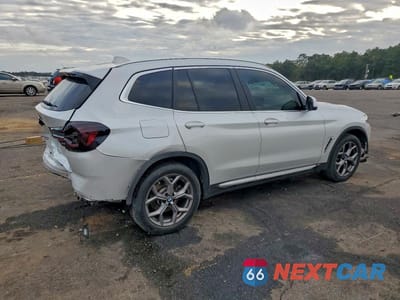 Trzecie zdjęcie samochodu z tyłu: 2022 BMW X3 SDRIVE30I VIN:5UX43DP01N9K26443 - miniatura
