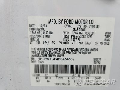 Zdjęcie 12 z 14 samochodu: 2014 FORD F150 SUPERCREW VIN:1FTFW1CF4EFA54582 - miniatura