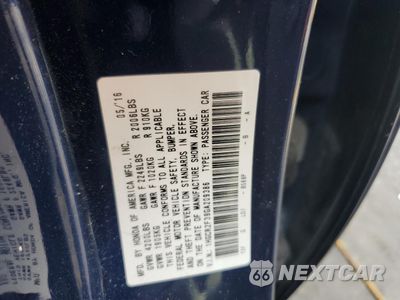Zdjęcie 12 z 12 samochodu: 2016 HONDA ACCORD LX VIN:1HGCR2F39GA209386 - miniatura