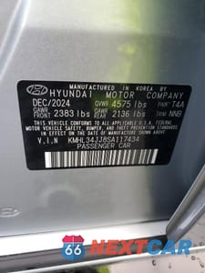 Zdjęcie 12 z 13 samochodu: 2025 HYUNDAI SONATA HYBRID VIN:KMHL34JJ8SA117434 - miniatura