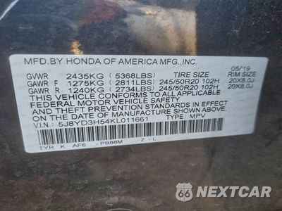 Zdjęcie 14 z 14 samochodu: 2019 ACURA MDX TECHNOLOGY VIN:5J8YD3H54KL011661 - miniatura
