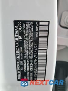 Zdjęcie 13 z 13 samochodu: 2022 MERCEDES-BENZ GLB AMG 35 4MATIC VIN:W1N4M5BB2NW184971 - miniatura