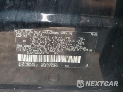 Zdjęcie 14 z 14 samochodu: 2010 TOYOTA RAV4 LIMITED VIN:2T3DK4DV8AW019398 - miniatura