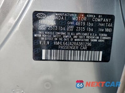 Zdjęcie 12 z 12 samochodu: 2024 HYUNDAI SONATA SEL VIN:KMHL64JA2RA381296 - miniatura