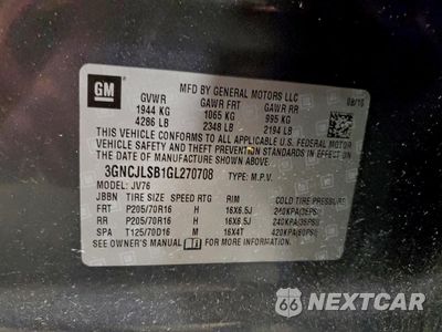 Zdjęcie 12 z 12 samochodu: 2016 CHEVROLET TRAX 1LT VIN:3GNCJLSB1GL270708 - miniatura