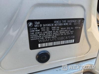 Zdjęcie 12 z 12 samochodu: 2011 BMW 535 XI VIN:WBAFU7C55BC875118 - miniatura