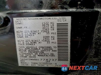 Zdjęcie 13 z 13 samochodu: 2014 NISSAN ROGUE SV VIN:5N1AT2MV8EC778237 - miniatura