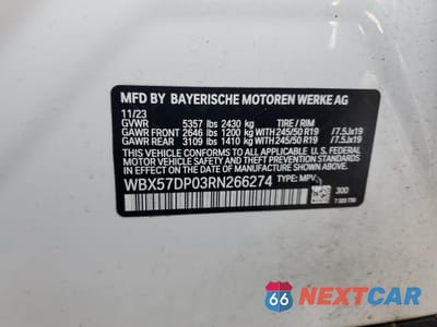 Zdjęcie 14 z 15 samochodu: 2024 BMW X3 XDRIVE30I VIN:WBX57DP03RN266274 - miniatura