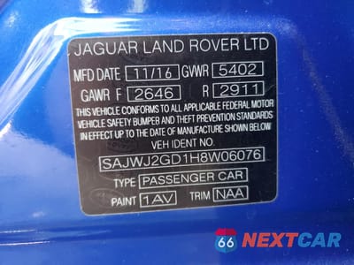 Zdjęcie 12 z 12 samochodu: 2017 JAGUAR XJL PORTFOLIO VIN:SAJWJ2GD1H8W06076 - miniatura