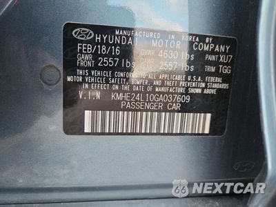 Zdjęcie 12 z 12 samochodu: 2016 HYUNDAI SONATA HYBRID VIN:KMHE24L10GA037609 - miniatura