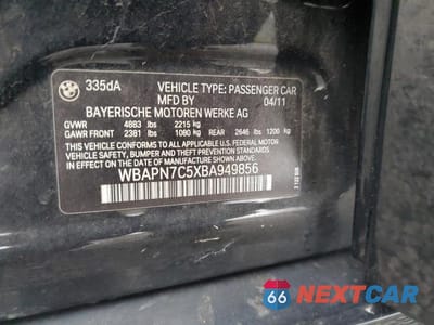 Zdjęcie 13 z 13 samochodu: 2011 BMW 335 D VIN:WBAPN7C5XBA949856 - miniatura